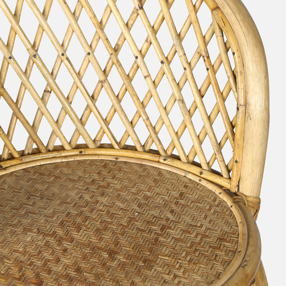 シーサイドスタイルの籐製バースツール