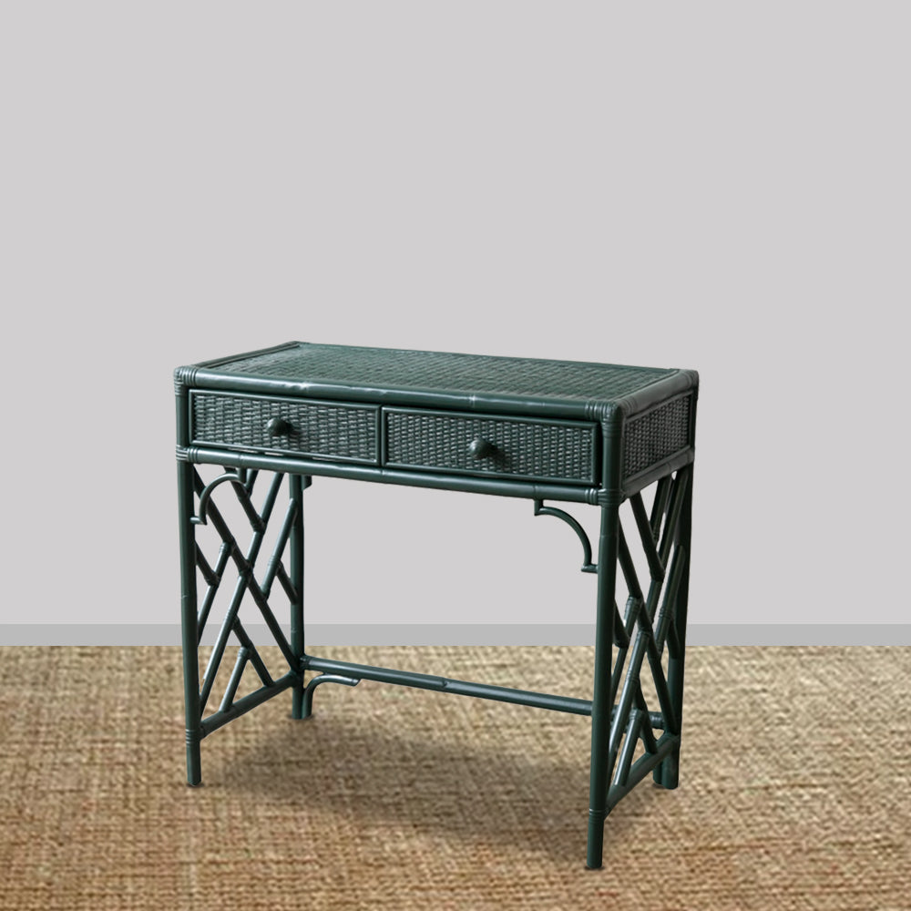 Vintage Elegance Wicker Desk