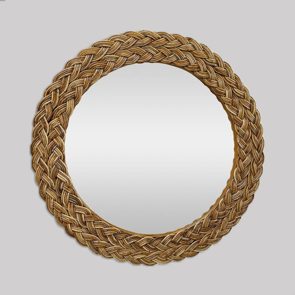 Coastal Braid Round Mirror