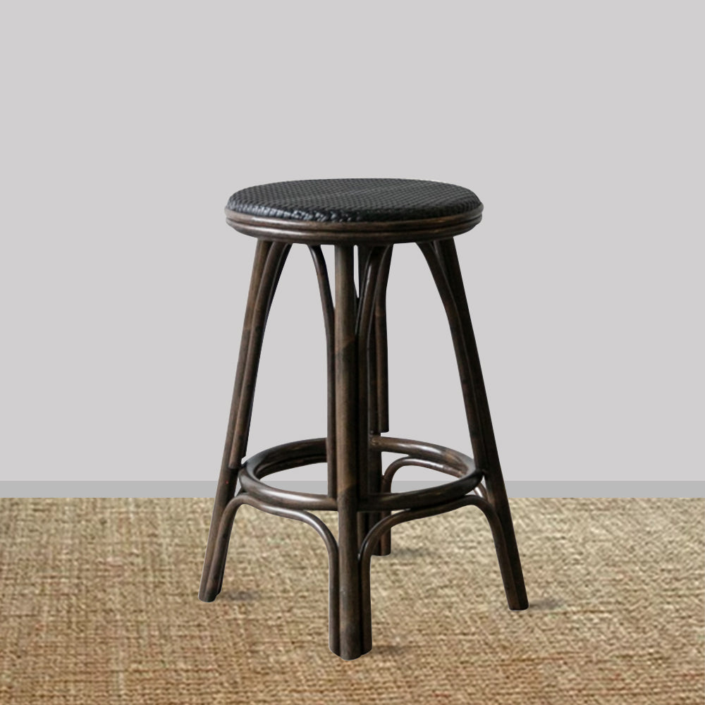 Coastal Comfort Stool - Tobacco & Black