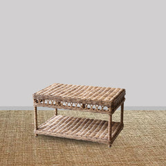 Cabana Wicker Coffee Table – Smoked Oak