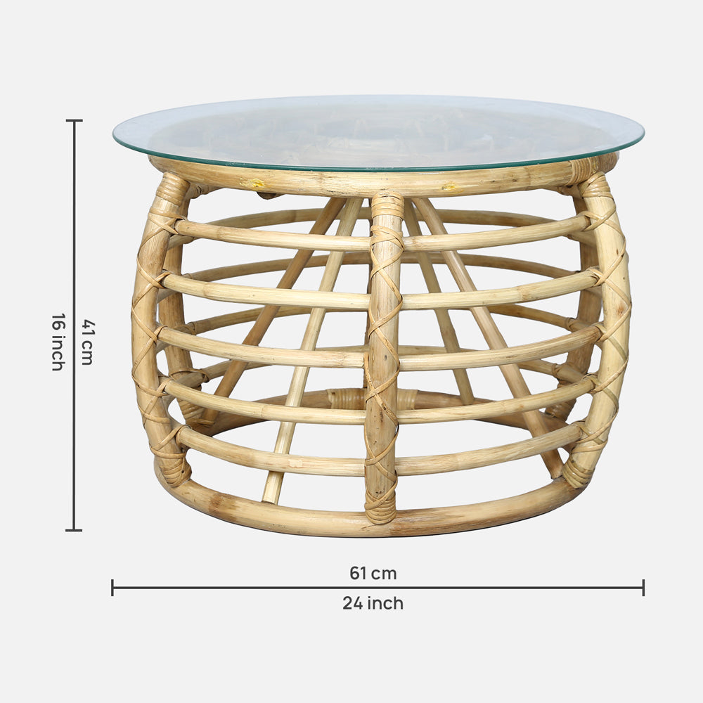 Driftwood Delight Rattan Table