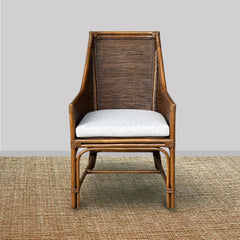 Driftwood Rattan Carver – 4 Chair Set in Brown Wash