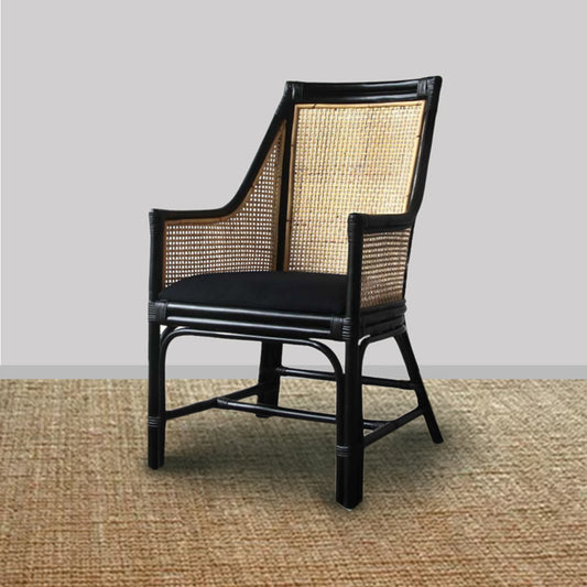 Montauk Rattan Chair – Black