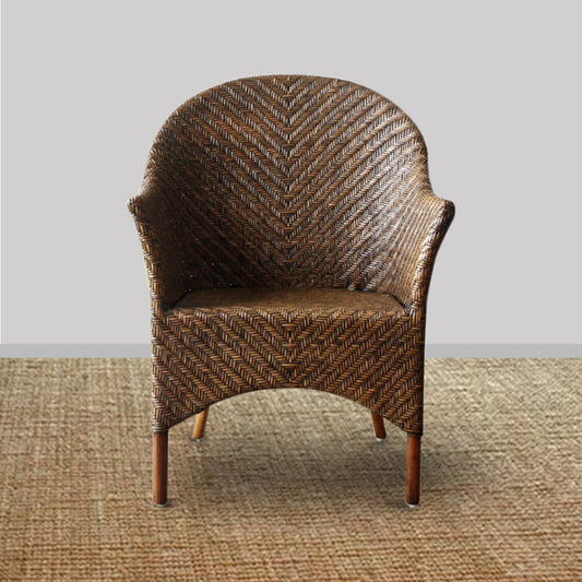 Tuscany Woven Rattan Chair – Brown Wash