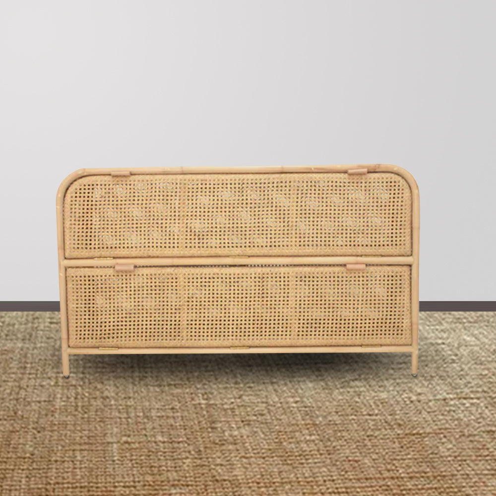 Vintage Charm Rattan Sideboard