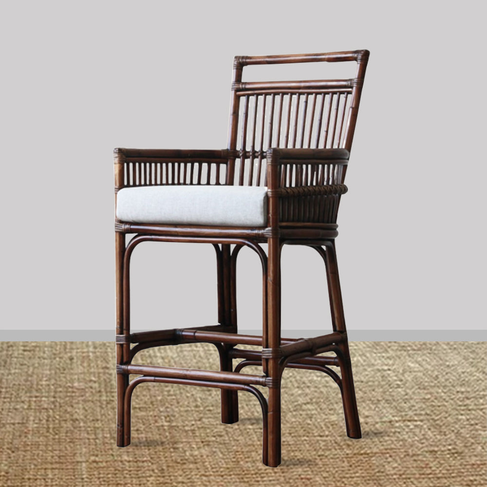 Soho Rattan Barchair– Brown Wash