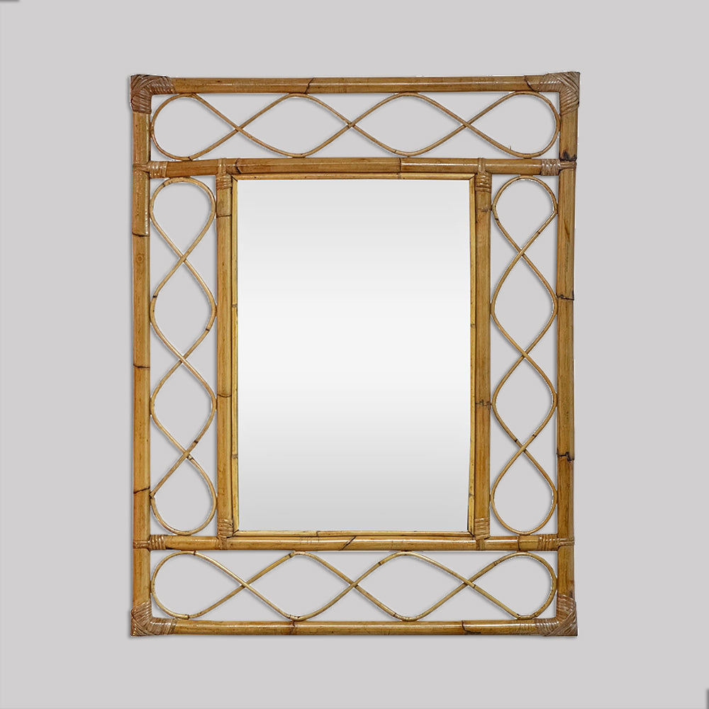 Vintage Rattan Sunray Mirror